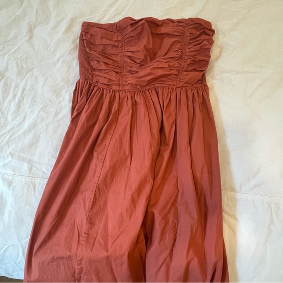 American Eagle Smocked midi dress Burnt Orange  XL - Picture 2 of 2